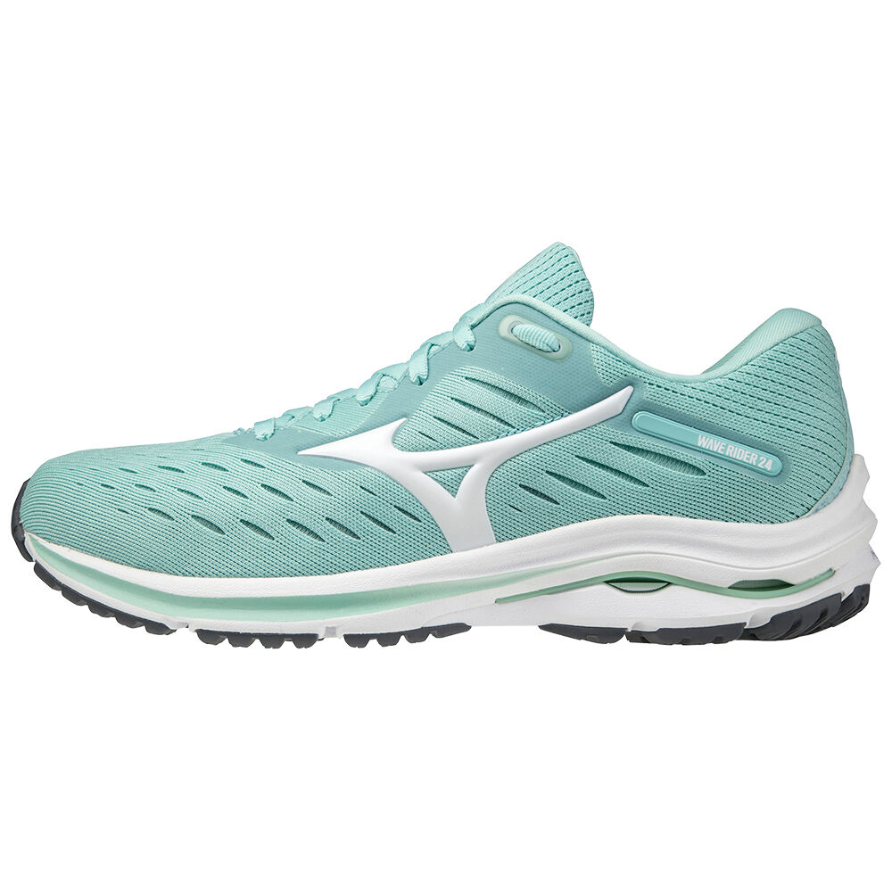 Tenis Para Correr Mizuno Wave Rider 24 Para Mujer Turquesa/Blancos 7365820-JB